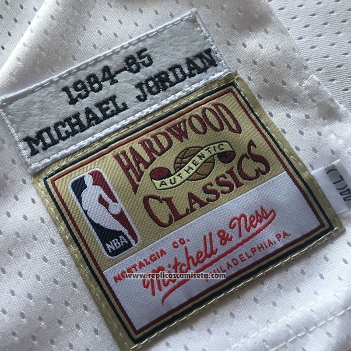 Camiseta Chicago Bulls Michael Jordan #23 Mitchell & Ness 1984-85 Blanco
